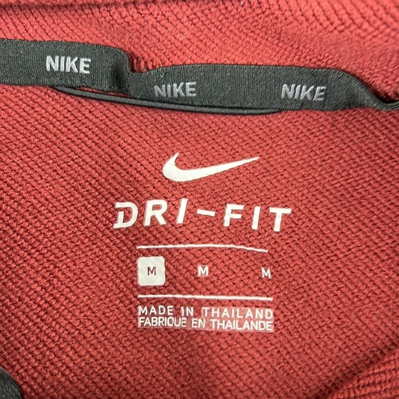 Men's Nike Dri-fit Burgundy Full Zip Hoodie - Picture 2 of 9